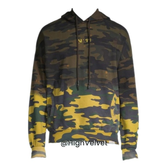 ELEVEN PARIS Camo Hoodie sz Small
